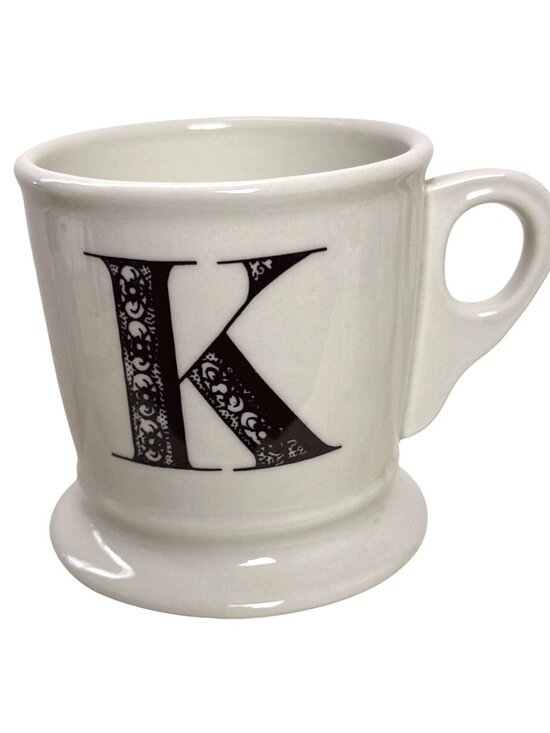 Anthropologie Other - Anthropologie Coffee Mug Letter K Monogram Initial Alphabet Farmhouse Minimalist